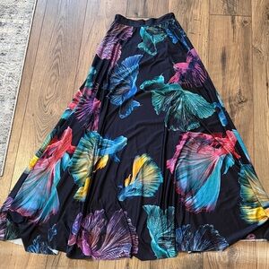 BlackMilk Fighting Fish Maxi Skirt | Retired Betta Print | Like New, rare! M